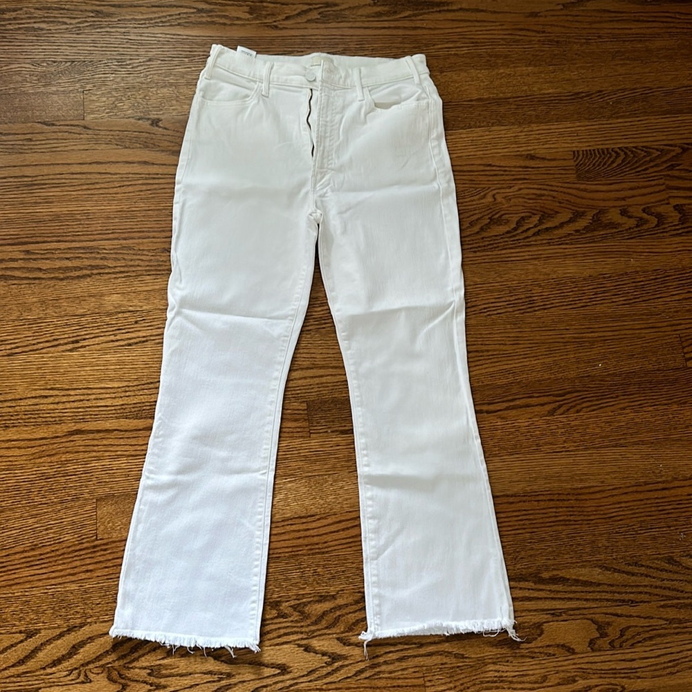 Mother Denim The Hustler Ankle Fray Size 30 Color Fairest of them All (White)